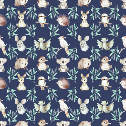 Navy Aussie Animal Ultimate Universal Pram Liner PLUS ➕️